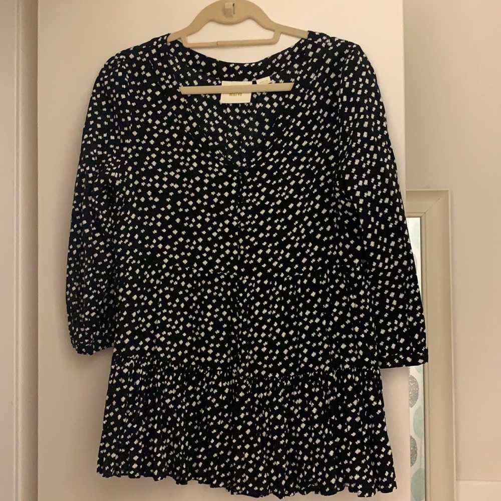 Anthropologie Maeve Black and White Tunic - M